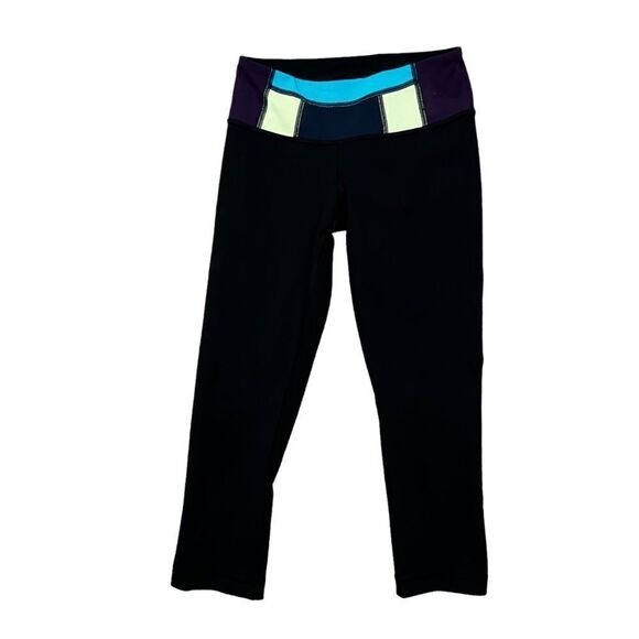 Lululemon Color Block Capri Fit Leggings - Picture 1 of 7